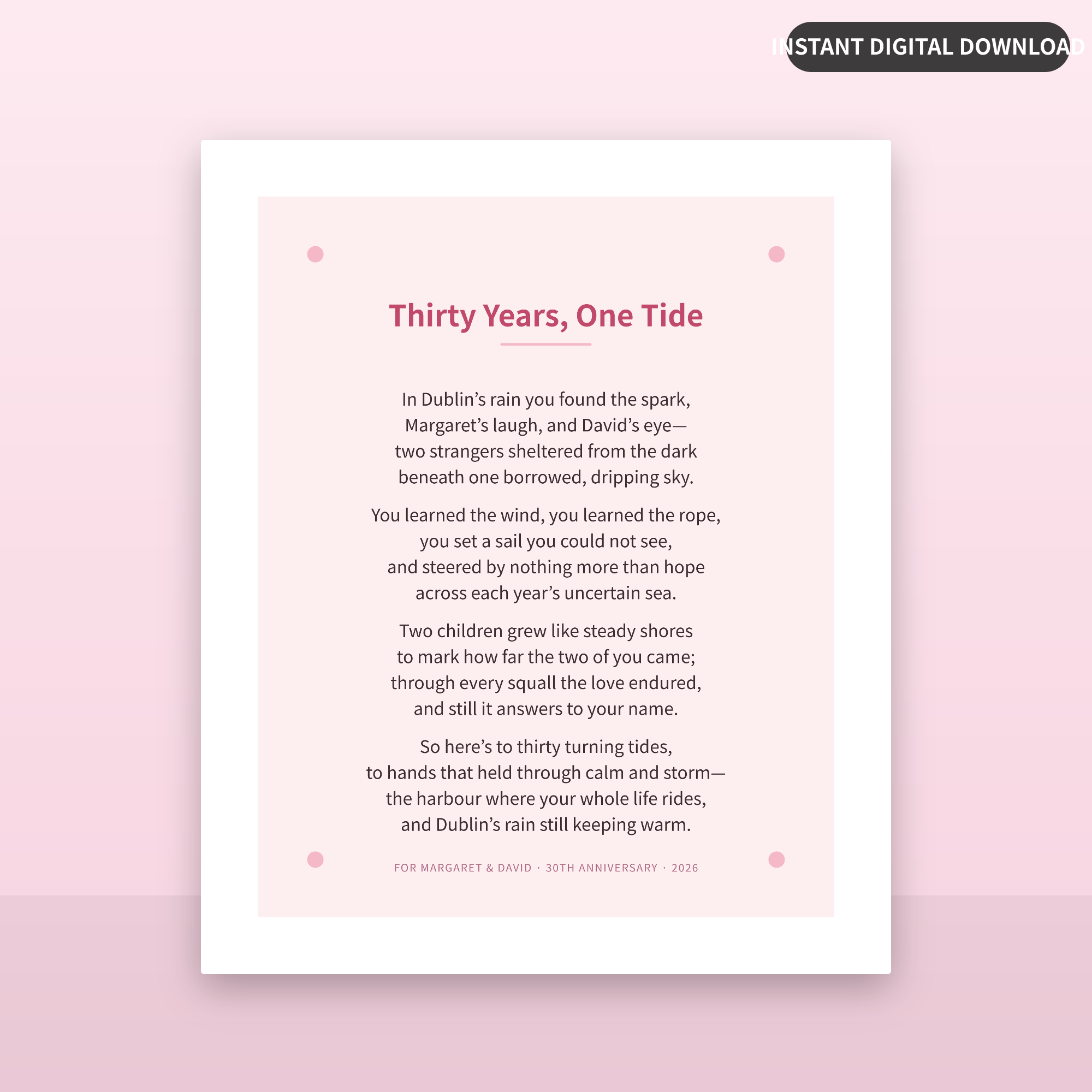 Playful poem print mockup